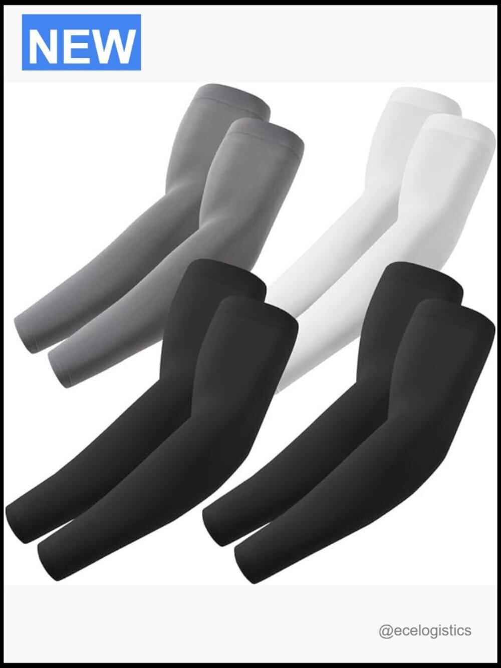 Cooling UV Sun Protection Compression Arm Sleeves for Sports